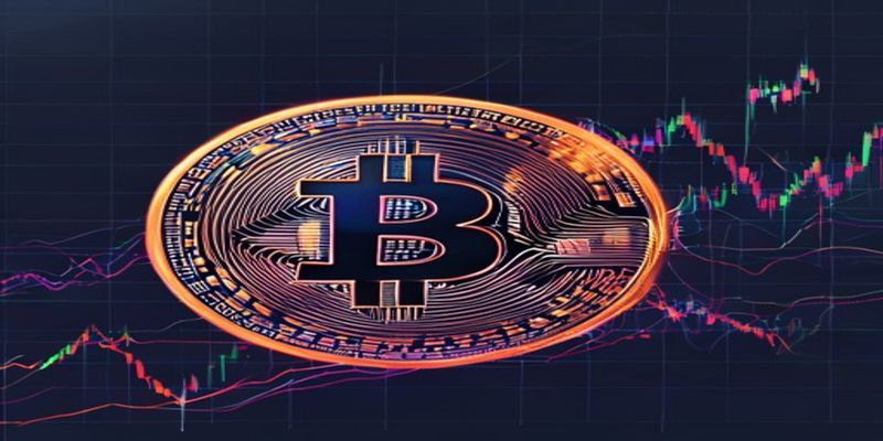 Bitcoin futures chart with Fibonacci retracement lines and RSI divergence marked